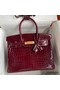 Hermes Birkin 30 Handmade Bag In Bordeaux Crocodile Niloticus Shiny Skin Replica