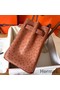 Hermes Birkin 30 Handmade Bag In Brown Ostrich Skin Replica