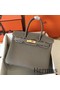 Hermes Birkin 30 Handmade Bag In Etain Clemence Leather Replica