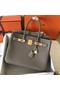 Hermes Birkin 30 Handmade Bag In Etain Clemence Leather Replica
