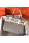 Hermes Birkin 30 Handmade Bag In Grey Clemence Leather Replica