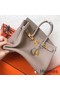 Hermes Birkin 30 Handmade Bag In Grey Clemence Leather Replica