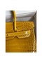 Hermes Birkin 30 Handmade Bag In Jaune Ambre Crocodile Niloticus Shiny Skin Replica