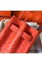 Hermes Birkin 30 Handmade Bag In Orange Ostrich Skin Replica