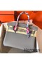 Hermes Birkin 30 Handmade Bag In Pearl Grey Clemence Leather Replica