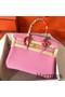 Hermes Birkin 30 Handmade Bag In Pink Clemence Leather Replica