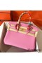 Hermes Birkin 30 Handmade Bag In Pink Clemence Leather Replica