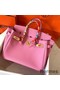 Hermes Birkin 30 Handmade Bag In Pink Clemence Leather Replica