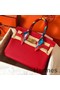 Hermes Birkin 30 Handmade Bag In Red Clemence Leather Replica