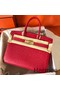 Hermes Birkin 30 Handmade Bag In Red Ostrich Skin Replica