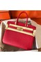 Hermes Birkin 30 Handmade Bag In Red Ostrich Skin Replica
