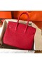 Hermes Birkin 30 Handmade Bag In Red Ostrich Skin Replica