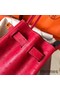 Hermes Birkin 30 Handmade Bag In Red Ostrich Skin Replica