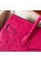 Hermes Birkin 30 Handmade Bag In Rose Red Ostrich Skin Replica