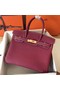 Hermes Birkin 30 Handmade Bag In Ruby Clemence Leather Replica