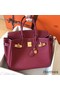 Hermes Birkin 30 Handmade Bag In Ruby Clemence Leather Replica