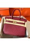 Hermes Birkin 30 Handmade Bag In Ruby Ostrich Skin Replica