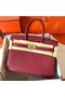 Hermes Birkin 30 Handmade Bag In Ruby Ostrich Skin Replica