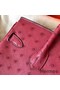 Hermes Birkin 30 Handmade Bag In Ruby Ostrich Skin Replica
