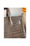 Hermes Birkin 30 Handmade Bag In Taupe Crocodile Niloticus Shiny Skin Replica