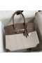 Hermes Birkin 30 Handmade Bag In Toile & Tourterelle Swift Leather Replica