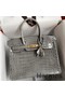 Hermes Birkin 30 Handmade Bag In Tourterelle Crocodile Niloticus Shiny Skin Replica