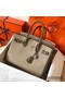 Hermes Birkin 30 Handmade Bicolor Bag In Grey Epsom Leather Replica