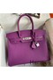 Hermes Birkin 30 Retourne Handmade Bag In Anemone Epsom Calfskin Replica