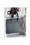 Hermes Birkin 30 Retourne Handmade Bag In Ardoise Clemence Leather Replica