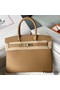 Hermes Birkin 30 Retourne Handmade Bag In Biscuit Swift Leather Replica