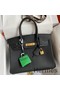 Hermes Birkin 30 Retourne Handmade Bag In Black Clemence Leather Replica