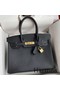Hermes Birkin 30 Retourne Handmade Bag In Black Epsom Calfskin Replica
