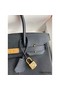 Hermes Birkin 30 Retourne Handmade Bag In Black Epsom Calfskin Replica