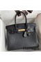 Hermes Birkin 30 Retourne Handmade Bag In Black Ostrich Leather Replica
