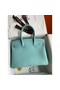 Hermes Birkin 30 Retourne Handmade Bag In Blue Atoll Clemence Leather Replica