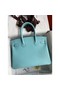 Hermes Birkin 30 Retourne Handmade Bag In Blue Atoll Epsom Calfskin Replica