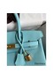 Hermes Birkin 30 Retourne Handmade Bag In Blue Atoll Epsom Calfskin Replica