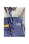 Hermes Birkin 30 Retourne Handmade Bag In Blue Iris Ostrich Leather Replica