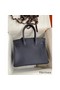 Hermes Birkin 30 Retourne Handmade Bag In Blue Nuit Clemence Leather Replica
