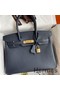 Hermes Birkin 30 Retourne Handmade Bag In Blue Nuit Epsom Calfskin Replica