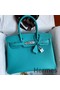 Hermes Birkin 30 Retourne Handmade Bag In Blue Paon Epsom Calfskin Replica