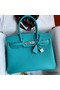 Hermes Birkin 30 Retourne Handmade Bag In Blue Paon Epsom Calfskin Replica