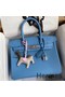 Hermes Birkin 30 Retourne Handmade Bag In Blue Paradise Clemence Leather Replica