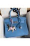 Hermes Birkin 30 Retourne Handmade Bag In Blue Paradise Clemence Leather Replica
