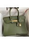 Hermes Birkin 30 Retourne Handmade Bag In Canopee Clemence Leather Replica