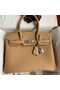 Hermes Birkin 30 Retourne Handmade Bag In Chai Clemence Leather Replica