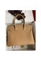 Hermes Birkin 30 Retourne Handmade Bag In Chai Clemence Leather Replica
