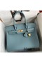 Hermes Birkin 30 Retourne Handmade Bag In Ciel Clemence Leather Replica