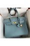 Hermes Birkin 30 Retourne Handmade Bag In Ciel Clemence Leather Replica