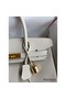 Hermes Birkin 30 Retourne Handmade Bag In Craie Clemence Leather Replica